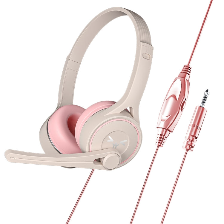 SOYTO SY-G30 Wired Noise Cancelling Ergonomic Gaming Headset, Interface:3.5mm(Grey Pink) - Multimedia Headset by SOYTO | Online Shopping UK | buy2fix