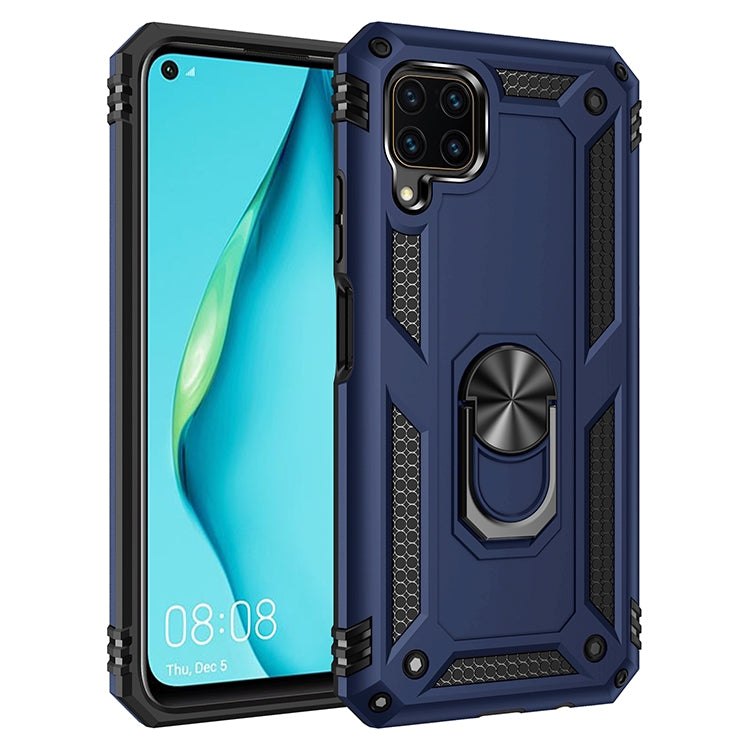For Huawei P40 Lite Shockproof TPU + PC Protective Case with 360 Degree Rotating Holder(Blue) - Mobile Accessories by buy2fix | Online Shopping UK | buy2fix