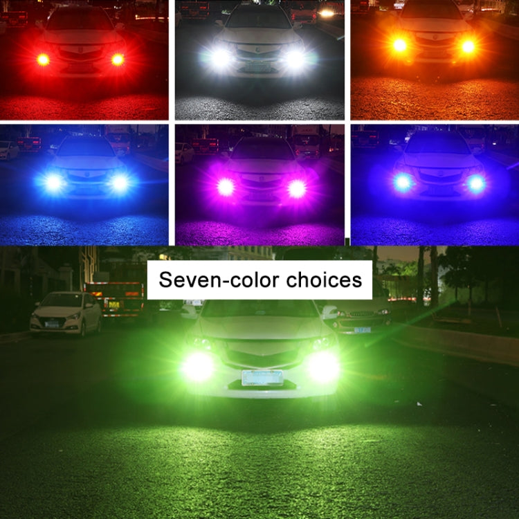 1 Pair 7443 12V 7W Strobe Car LED Fog Light(Orange Light) - In Car by buy2fix | Online Shopping UK | buy2fix