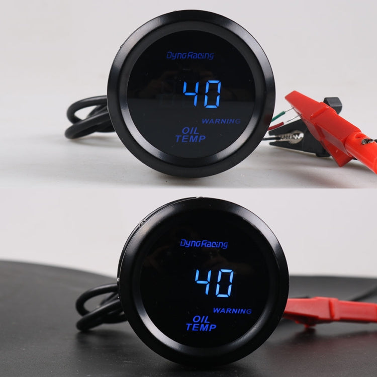 Car Modified 12V Universal 52mm Blue Light Digital Display Meter, Style:Oil Temperature Gauge - In Car by buy2fix | Online Shopping UK | buy2fix