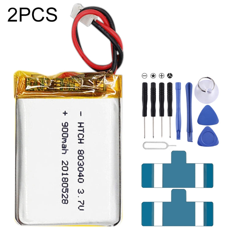 2pcs 803040 900mAh Li-Polymer Battery Replacement - Others by buy2fix | Online Shopping UK | buy2fix