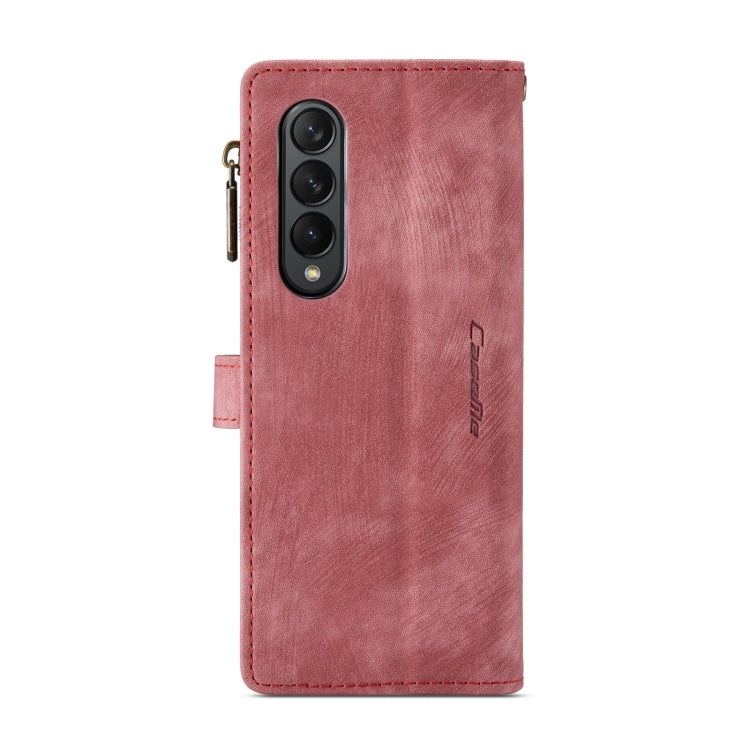 For Samsung Galaxy Z Fold4 5G CaseMe C30 Multifunctional Card Slots Zipper Phone Leather Phone Case(Red) - Galaxy Z Fold4 5G Cases by CaseMe | Online Shopping UK | buy2fix