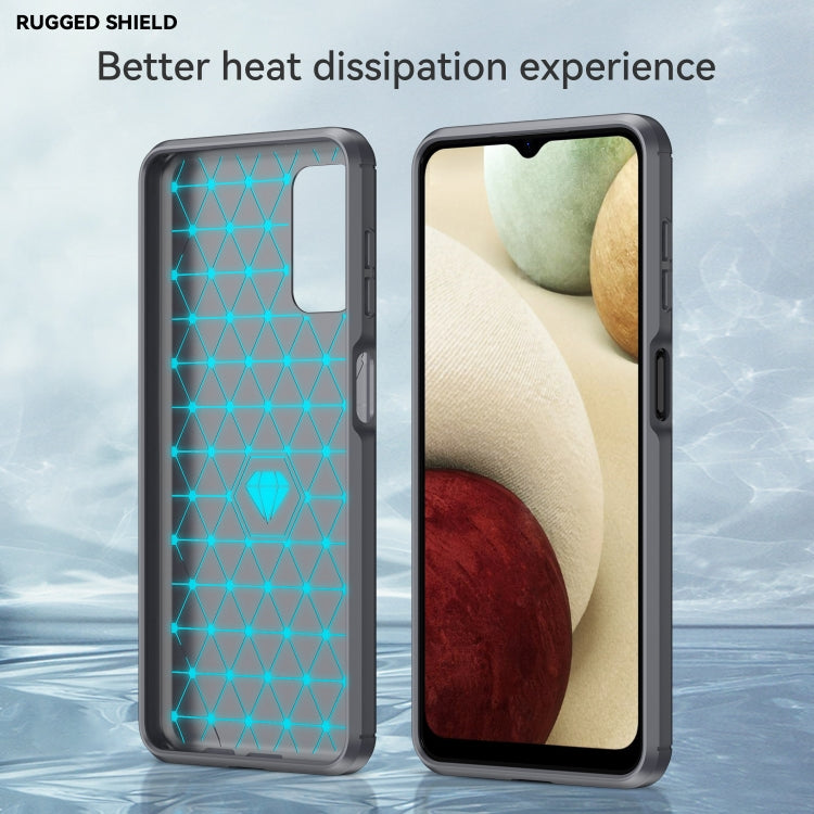 For Samsung Galaxy A04s Brushed Texture Carbon Fiber TPU Case(Grey) - Galaxy Phone Cases by buy2fix | Online Shopping UK | buy2fix