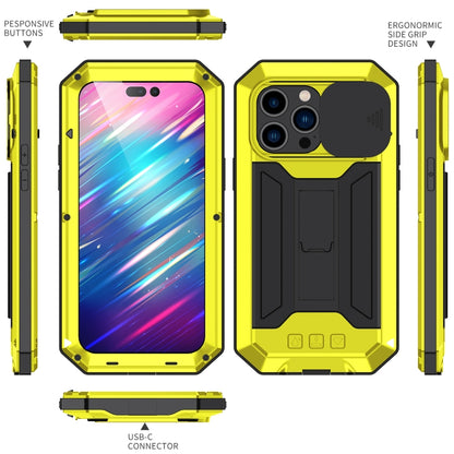 For iPhone 14 Pro Max R-JUST Shockproof Life Waterproof Dust-proof Case (Yellow) - iPhone 14 Pro Max Cases by R-JUST | Online Shopping UK | buy2fix