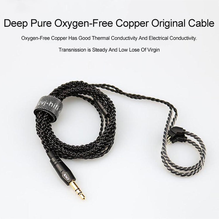 CVJ-V1 1.25m Oxygen-free Copper Silver Plated Upgrade Cable For 0.75mm Earphones, With Mic - Cable & Splitter by CVJ | Online Shopping UK | buy2fix