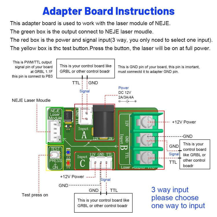 NEJE N40630 7.5W 450nm Laser Engraver Module Kits - Consumer Electronics by NEJE | Online Shopping UK | buy2fix