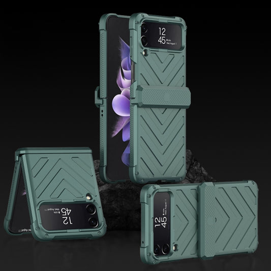 For Samsung Galaxy Z Flip4 GKK Magnetic Folding Swivel Armored Phone Case with Hinges(Forest Green) - Galaxy Z Flip4 5G Cases by GKK | Online Shopping UK | buy2fix