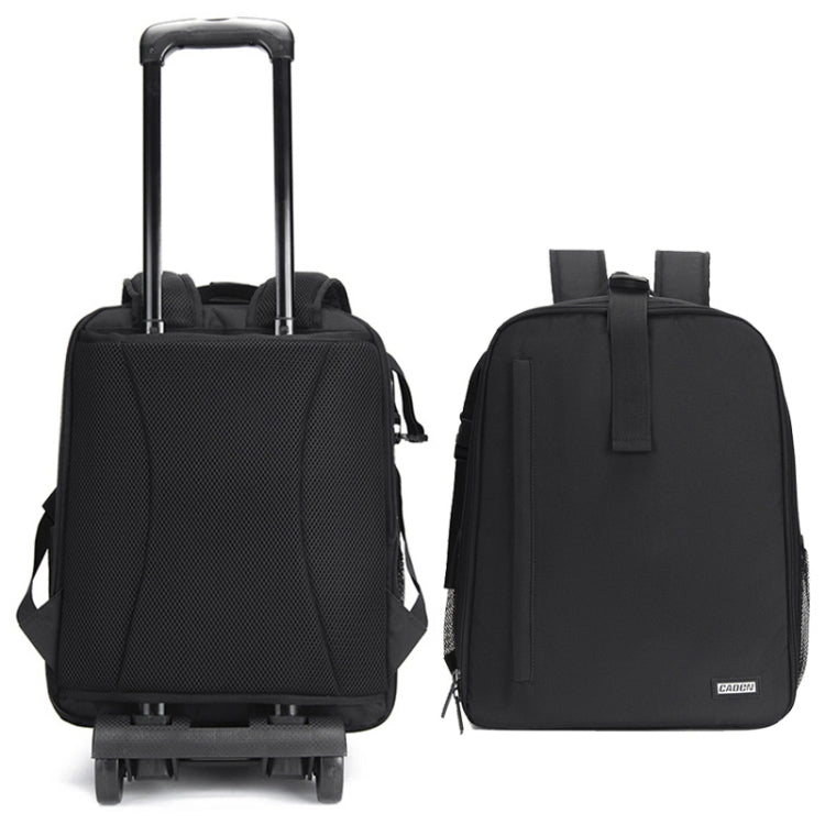 CADeN D6 V Camera Backpack Shoulders Drawbar Nylon Camera Bag, Size:32 x 18 x 43cm(Black) - Camera Accessories by CADeN | Online Shopping UK | buy2fix