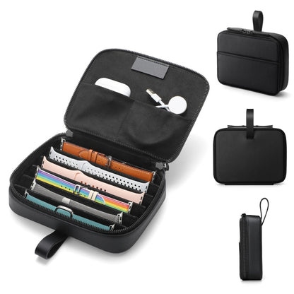 Multifunction Watch Strap Data Cable Slots Storage Bag(Black) - Digital Storage Bag by buy2fix | Online Shopping UK | buy2fix