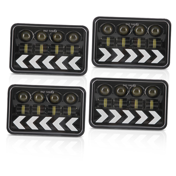 1 Pair 5 inch Square Fishbone Running Water Turn Signal Light - In Car by buy2fix | Online Shopping UK | buy2fix