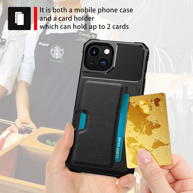 For iPhone 13 mini ZM02 Card Slot Holder Phone Case (Black) - iPhone 13 mini Cases by buy2fix | Online Shopping UK | buy2fix