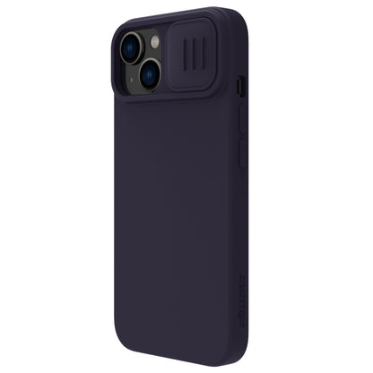 For iPhone 14 Plus NILLKIN CamShield MagSafe Liquid Silicone Phone Case (Deep Purple) - iPhone 14 Plus Cases by NILLKIN | Online Shopping UK | buy2fix