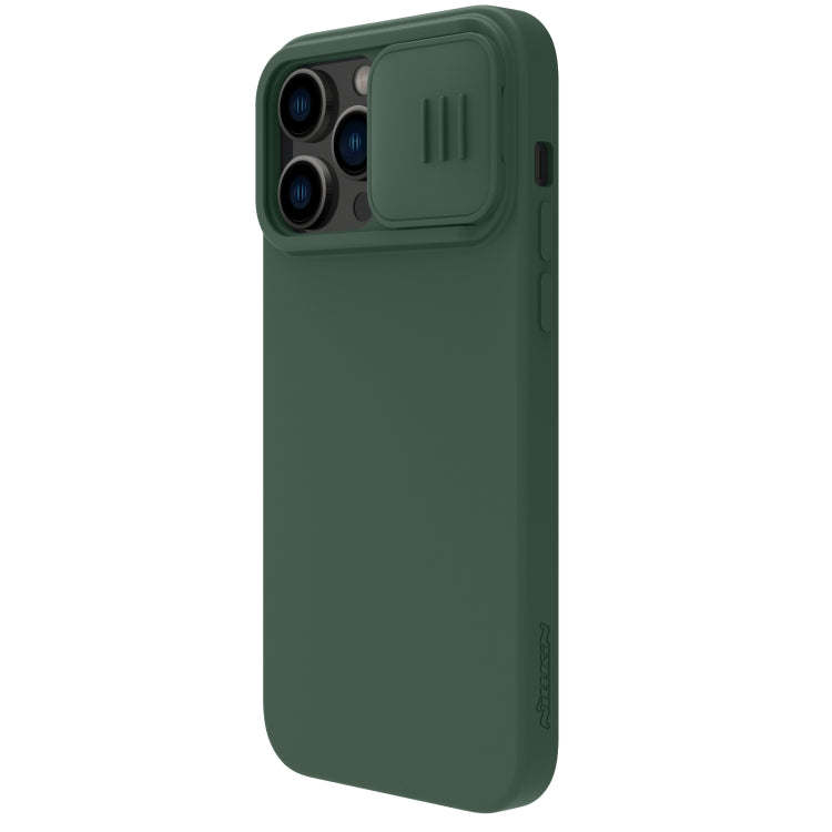 For iPhone 14 Pro Max NILLKIN CamShield MagSafe Liquid Silicone Phone Case (Dark Green) - iPhone 14 Pro Max Cases by NILLKIN | Online Shopping UK | buy2fix