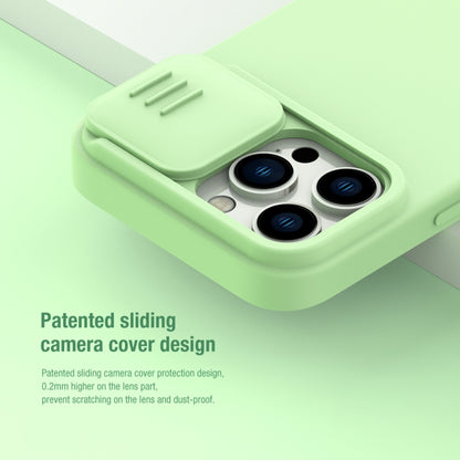 For iPhone 14 Pro Max NILLKIN CamShield MagSafe Liquid Silicone Phone Case(Green) - iPhone 14 Pro Max Cases by NILLKIN | Online Shopping UK | buy2fix