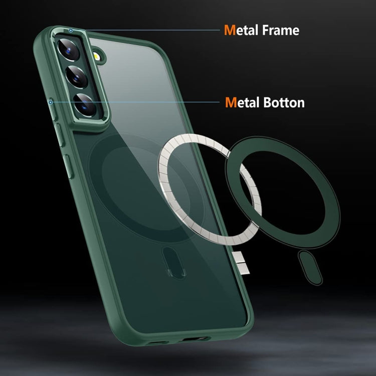 For Samsung Galaxy S22 5G Acrylic PC MagSafe Phone Case(Green) - Galaxy S22 5G Cases by buy2fix | Online Shopping UK | buy2fix