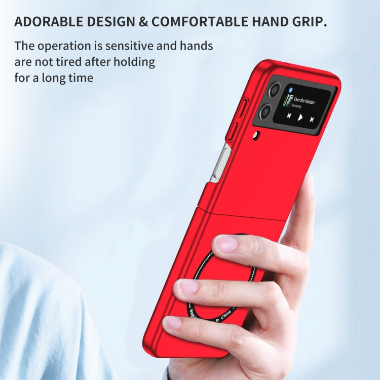 For Samsung Galaxy Z Flip4 Magsafe Magnetic Folding PC Phone Case(Red) - Galaxy Z Flip4 5G Cases by buy2fix | Online Shopping UK | buy2fix