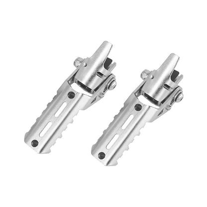 For BMW R1250GS R1200 GS ADV Motorcycle 22-25mm Front Folding Foot Pegs Footrests Clamps(Silver) - In Car by buy2fix | Online Shopping UK | buy2fix