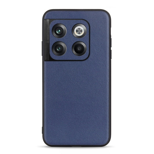 For OnePlus Ace Pro / 10T Lambskin Texture Genuine Leather Phone Case(Blue) - Mobile Accessories by buy2fix | Online Shopping UK | buy2fix