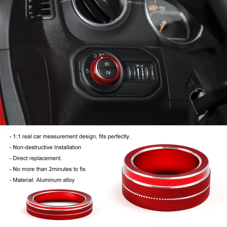 For Jeep Wrangler 2018-2021 4 in 1 Car Air Conditioner Switch Headlight Button Knob Cover Trim(Black) - In Car by buy2fix | Online Shopping UK | buy2fix