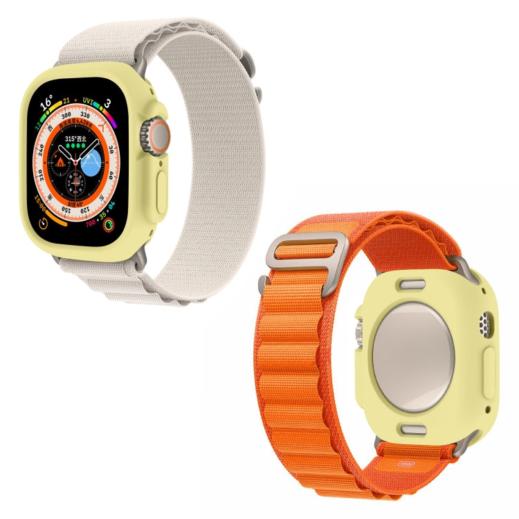 For Apple Watch Ultra 49mm Candy TPU Protective Case(Yellow) - Watch Cases by buy2fix | Online Shopping UK | buy2fix