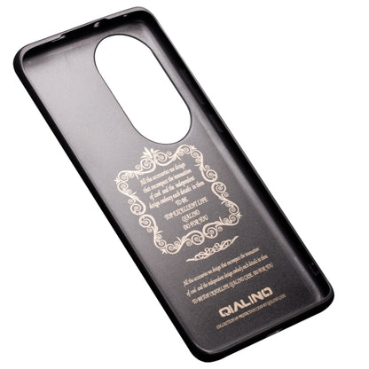 For Huawei P50 Pro QIALINO Cowhide Texture Genuine Leather Phone Case(Black) - Huawei Cases by QIALINO | Online Shopping UK | buy2fix