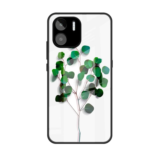 For Xiaomi Redmi A1 4G Colorful Painted Glass Phone Case(Sapling) - Xiaomi Cases by buy2fix | Online Shopping UK | buy2fix