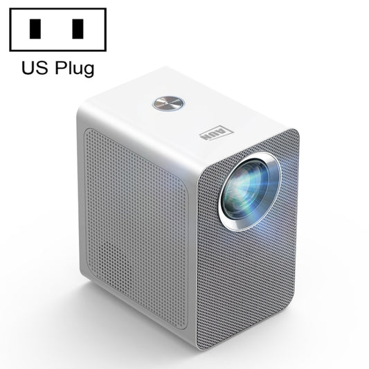 AUN ET50 4 inch 180 Lumens 1920x1080P Smart LED Mini Projector, Plug Type:US Plug(White) - Consumer Electronics by AUN | Online Shopping UK | buy2fix