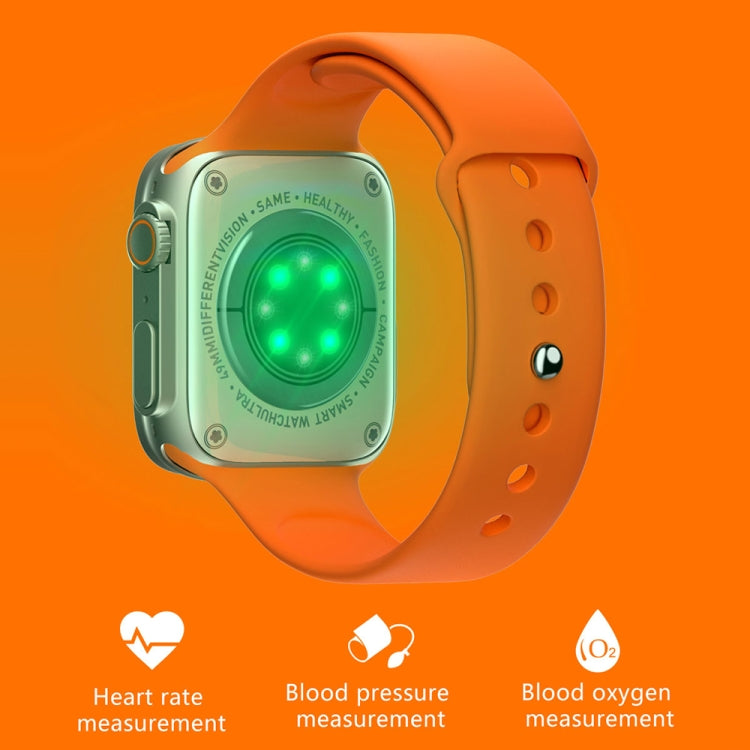 KD99 Ultra 1.99 inch IPS Screen Smart Watch, Support Heart Rate & Blood Oxygen Monitoring / Sports Modes(Gold+Orange) - Smart Wear by buy2fix | Online Shopping UK | buy2fix