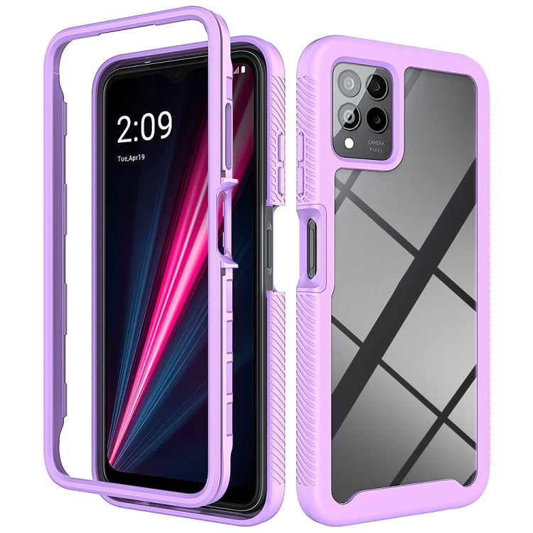 For T-Moblie Revvl 6 Pro 5G Starry Sky Solid Color Shockproof TPU Clear PC Phone Case(Purple) - More Brand by buy2fix | Online Shopping UK | buy2fix