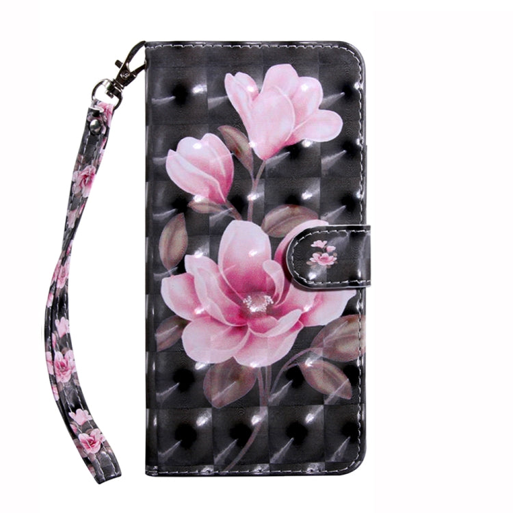 For Samsung Galaxy A04 3D Painted Leather Phone Case(Pink Flower) - Galaxy Phone Cases by buy2fix | Online Shopping UK | buy2fix