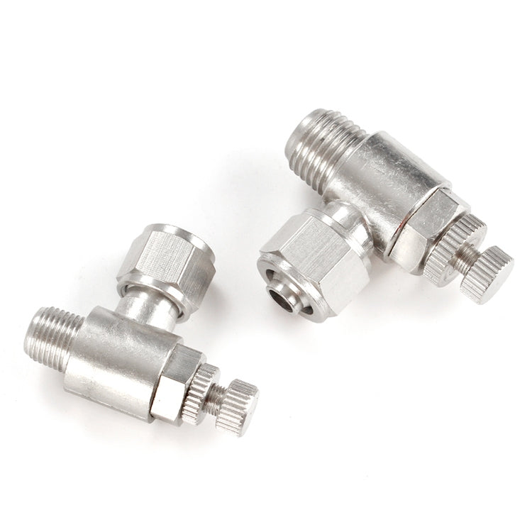 SL8-04 LAIZE Nickel Plated Copper Trachea Quick Fitting Throttle Valve Lock Female Connector - Interface Series by LAIZE | Online Shopping UK | buy2fix