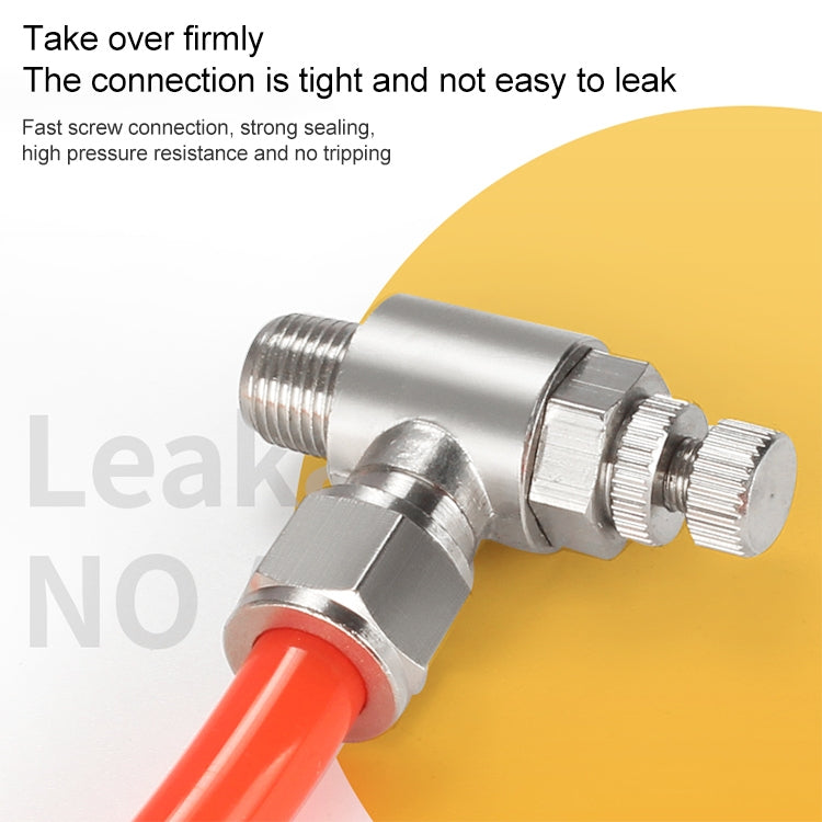 SL8-04 LAIZE Nickel Plated Copper Trachea Quick Fitting Throttle Valve Lock Female Connector - Interface Series by LAIZE | Online Shopping UK | buy2fix