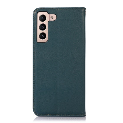 For Samsung Galaxy S23 5G KHAZNEH Nappa Top Layer Cowhide Leather Phone Case(Green) - Galaxy S23 5G Cases by buy2fix | Online Shopping UK | buy2fix