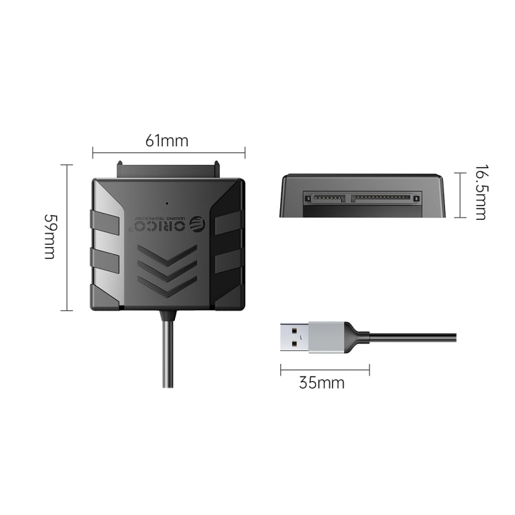 ORICO UTS1 USB 2.0 2.5-inch SATA HDD Adapter with Silcone Case, Cable Length:0.3m - USB to IDE / SATA by ORICO | Online Shopping UK | buy2fix