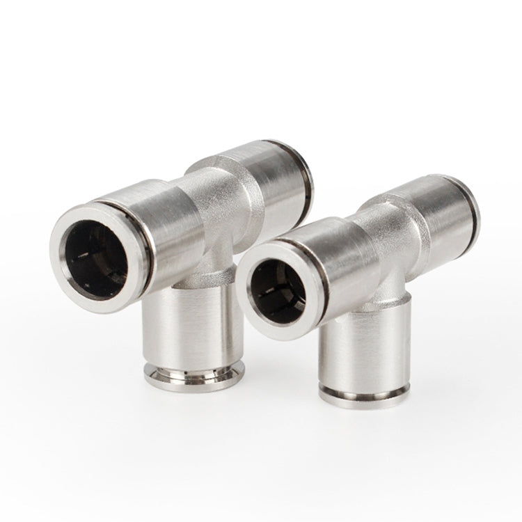 PE-4 LAIZE Nickel Plated Copper Tee Pneumatic Quick Fitting Connector -  by LAIZE | Online Shopping UK | buy2fix