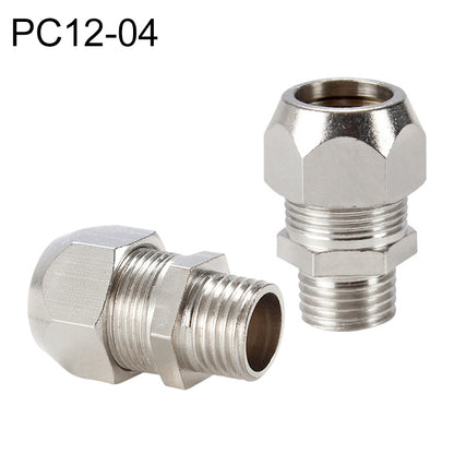 PC12-04 LAIZE Nickel Plated Copper Reducer Straight Pneumatic Quick Fitting Connector - Interface Series by LAIZE | Online Shopping UK | buy2fix