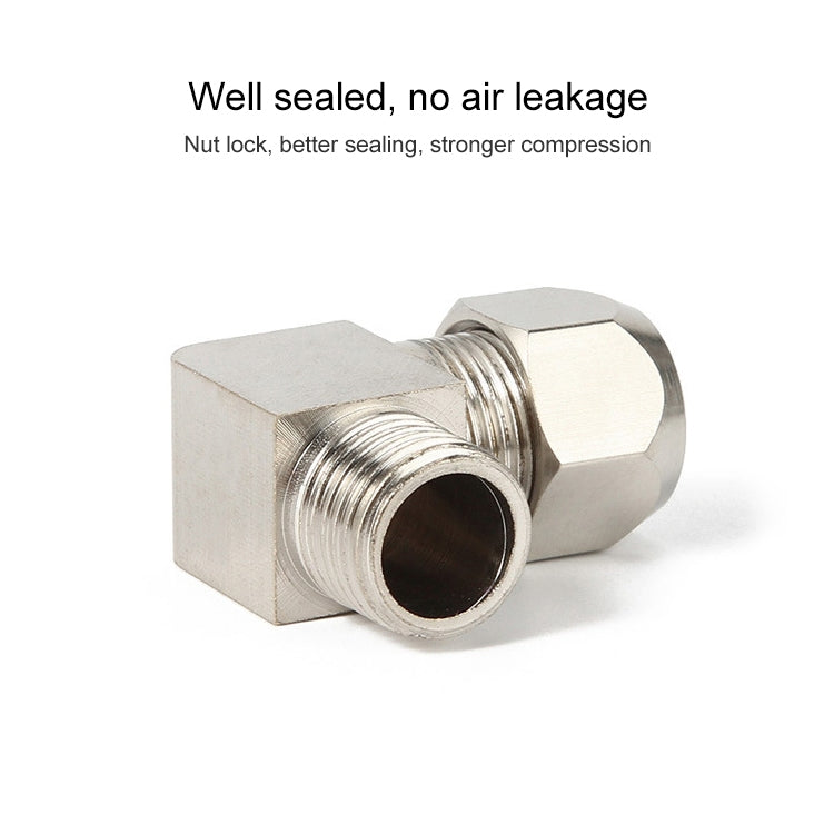 PL12-03 LAIZE Nickel Plated Copper Reducer Elbow Pneumatic Quick Fitting Connector -  by LAIZE | Online Shopping UK | buy2fix