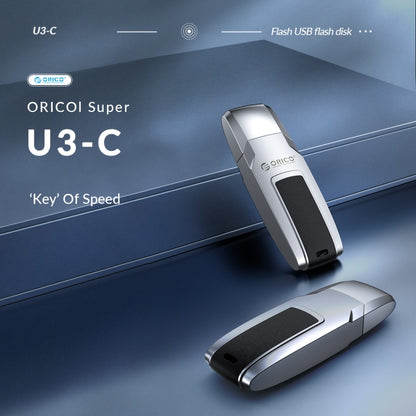 ORICO USB Flash Drive, Read: 100MB/s, Write: 50MB/s, Memory:32GB, Port:USB-A(Silver) - USB Flash Drives by ORICO | Online Shopping UK | buy2fix