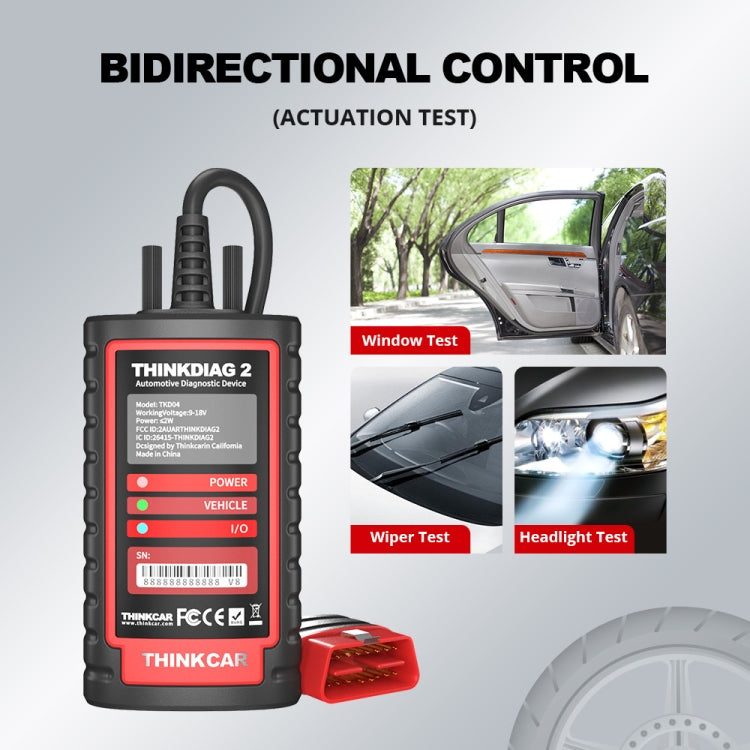 THINKCAR ThinkDiag 2 SP164-V Car Full System Diagnosis OBD2 Scanner - In Car by buy2fix | Online Shopping UK | buy2fix