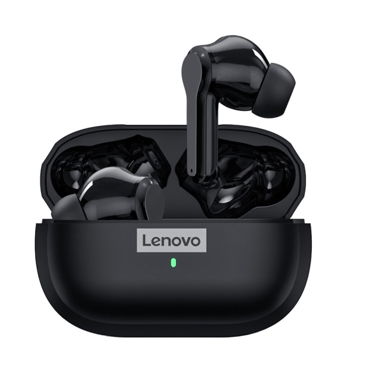 Lenovo LP1S TWS Wireless Bluetooth 5.0 Waterproof Sport Noise Reduction HIFI Bass Earphone with Mic(Black) - TWS Earphone by Lenovo | Online Shopping UK | buy2fix