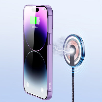 For iPhone 14 Plus TOTUDESIGN AA-194 Crystal Color Series Magsafe Magnetic Phone Case(Purple) - iPhone 14 Plus Cases by TOTUDESIGN | Online Shopping UK | buy2fix