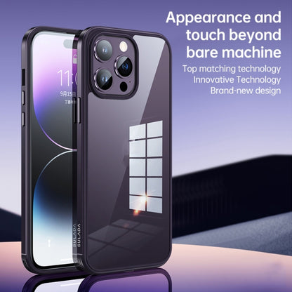 For iPhone 14 Pro Max SULADA Metal Frame + Nano Glass + TPU Phone Case(Dark Purple) - iPhone 14 Pro Max Cases by SULADA | Online Shopping UK | buy2fix