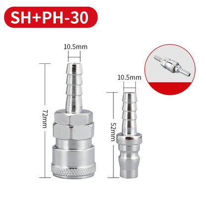 LAIZE SH+PH-30 10pcs C-type Self-lock Air Tube Pneumatic Quick Fitting Connector - Interface Series by LAIZE | Online Shopping UK | buy2fix