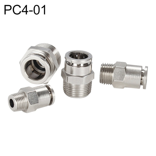 PC4-01 LAIZE Nickel Plated Copper Male Thread Straight Pneumatic Quick Connector -  by LAIZE | Online Shopping UK | buy2fix
