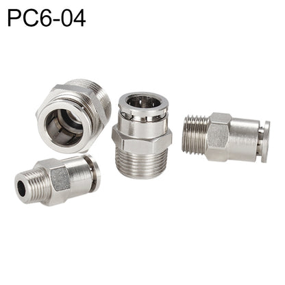 PC6-04 LAIZE Nickel Plated Copper Male Thread Straight Pneumatic Quick Connector -  by LAIZE | Online Shopping UK | buy2fix