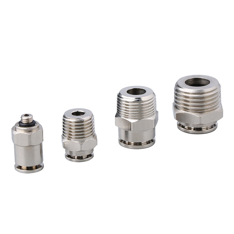 PC10-04 LAIZE Nickel Plated Copper Male Thread Straight Pneumatic Quick Connector -  by LAIZE | Online Shopping UK | buy2fix