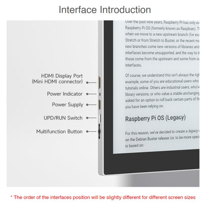 Waveshare 10.3 inch E-Paper Monitor External E-Paper Screen for MAC / Windows PC(EU Plug) - Consumer Electronics by WAVESHARE | Online Shopping UK | buy2fix