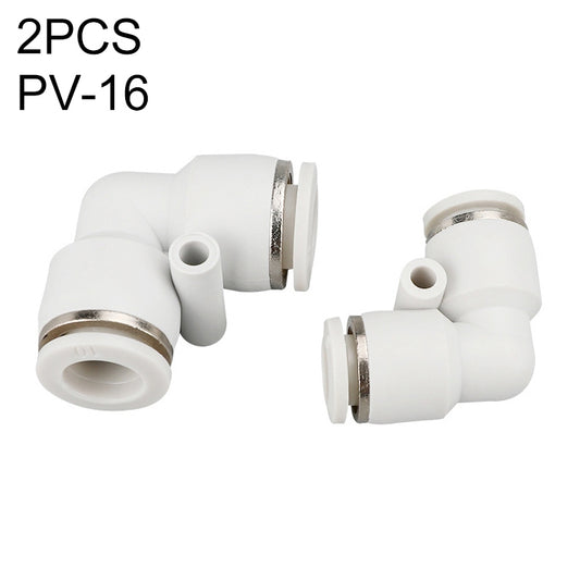 PV-16 LAIZE 2pcs PV Elbow Pneumatic Quick Fitting Connector - Interface Series by LAIZE | Online Shopping UK | buy2fix