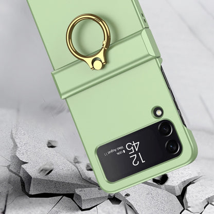 For Samsung Galaxy Z Flip4 GKK Ultrathin Hinge Full Coverage Phone Case with Ring Holder(Black) - Galaxy Z Flip4 5G Cases by GKK | Online Shopping UK | buy2fix