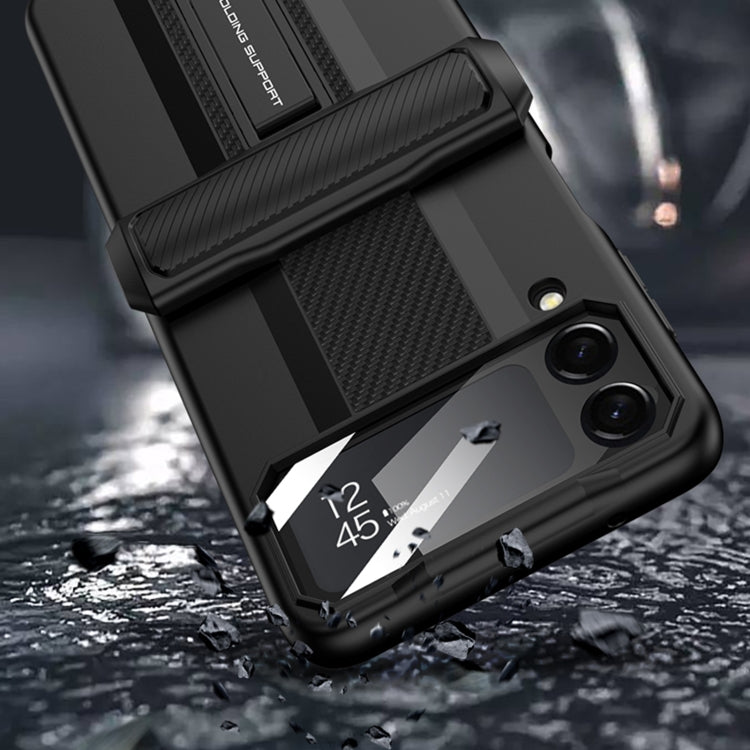 For Samsung Galaxy Z Flip4 GKK Magnetic Fold Shockproof Protective Phone Case(Black) - Galaxy Z Flip4 5G Cases by GKK | Online Shopping UK | buy2fix